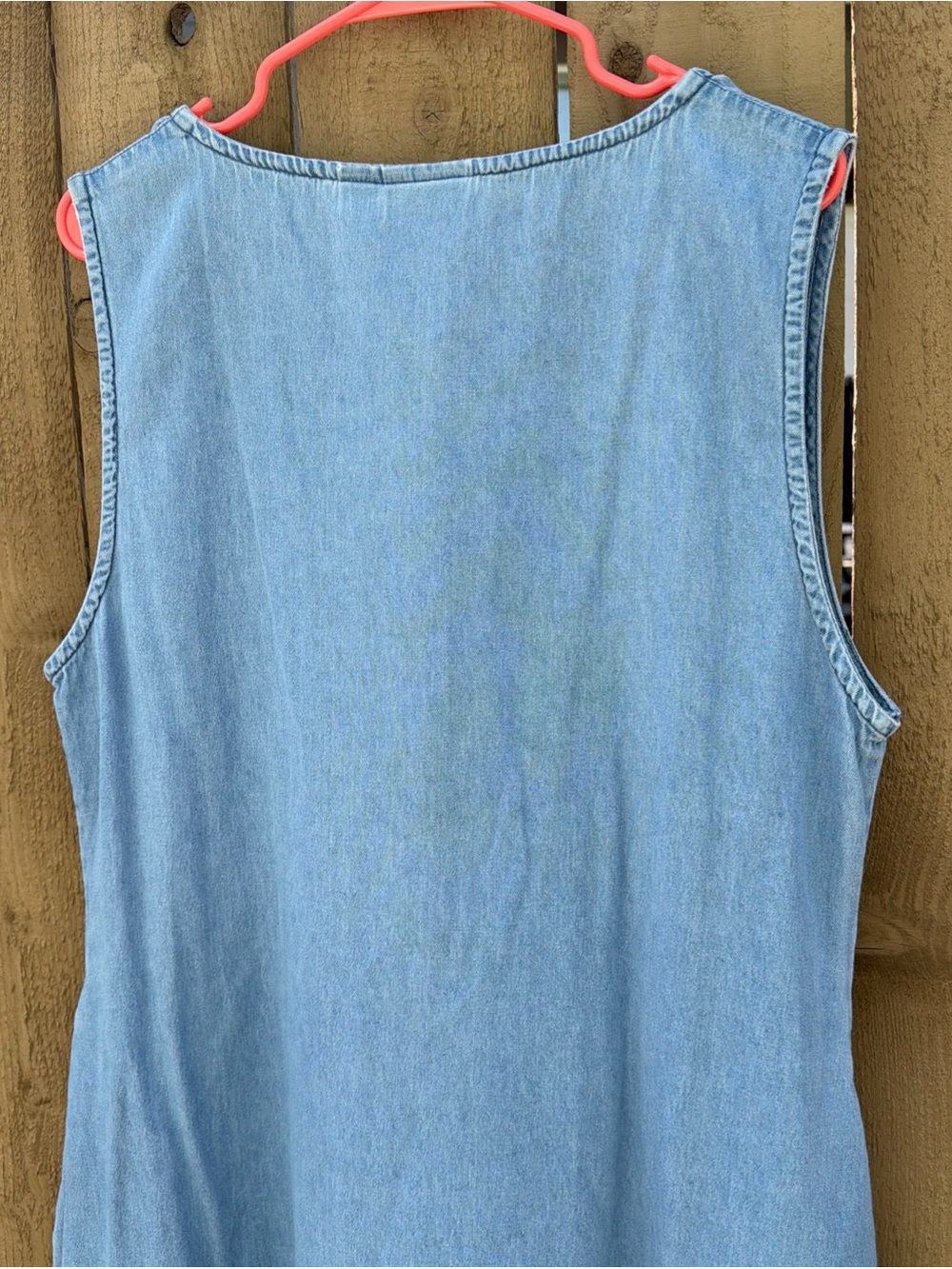 Vintage Women’s The Vermont Country Store Denim Sleeveless Dress Size Large - Picture 9 of 9